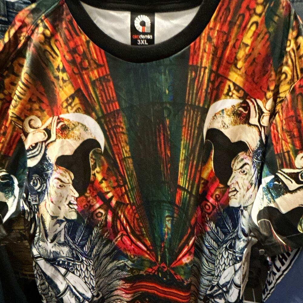 Akademiks Mens Multicolor Owl Graphic Print Crew Neck Short Sleeve T-Shirt 3XL
